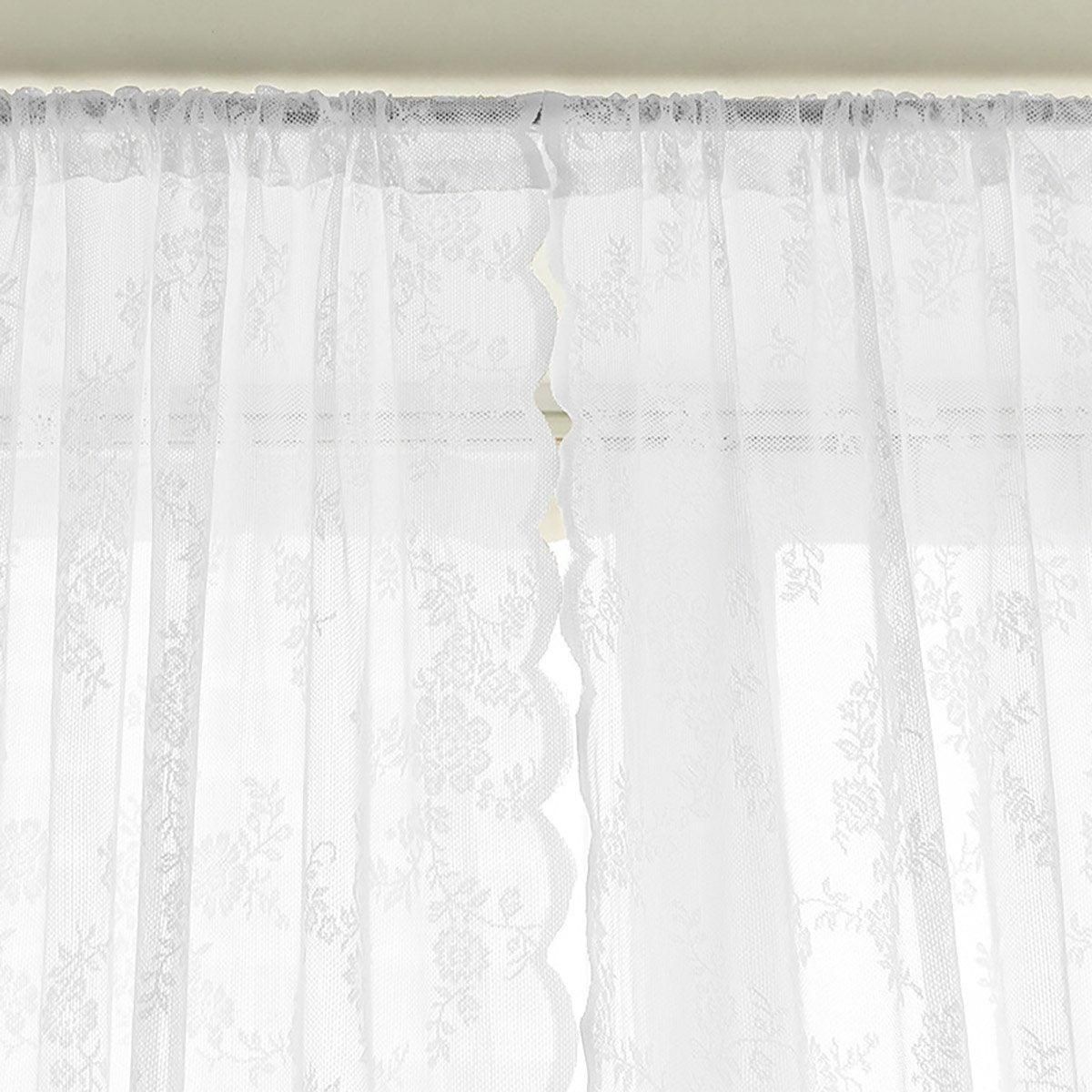 Elegant Lace Curtain Bedroom Window Door Screen Privacy Window Decor - 145*120cm