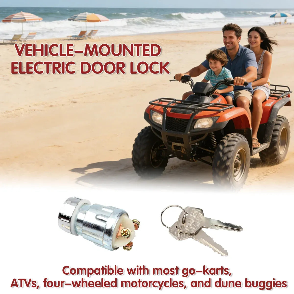 Kart ATV Vehicle Ignition Lock Wear-resistant Racing UTV Motorbike Replacement