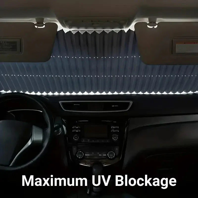 Retractable Folding Sunshade Car Curtain Blackout Window Shade Vehicle Sun Block