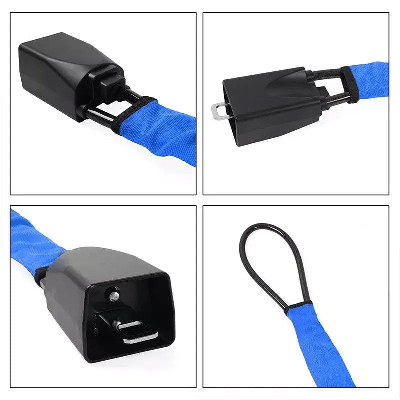 Universal Steering Wheel Lock with 3 Key Seat Car Belt Lock Anti-Theft Device - Black