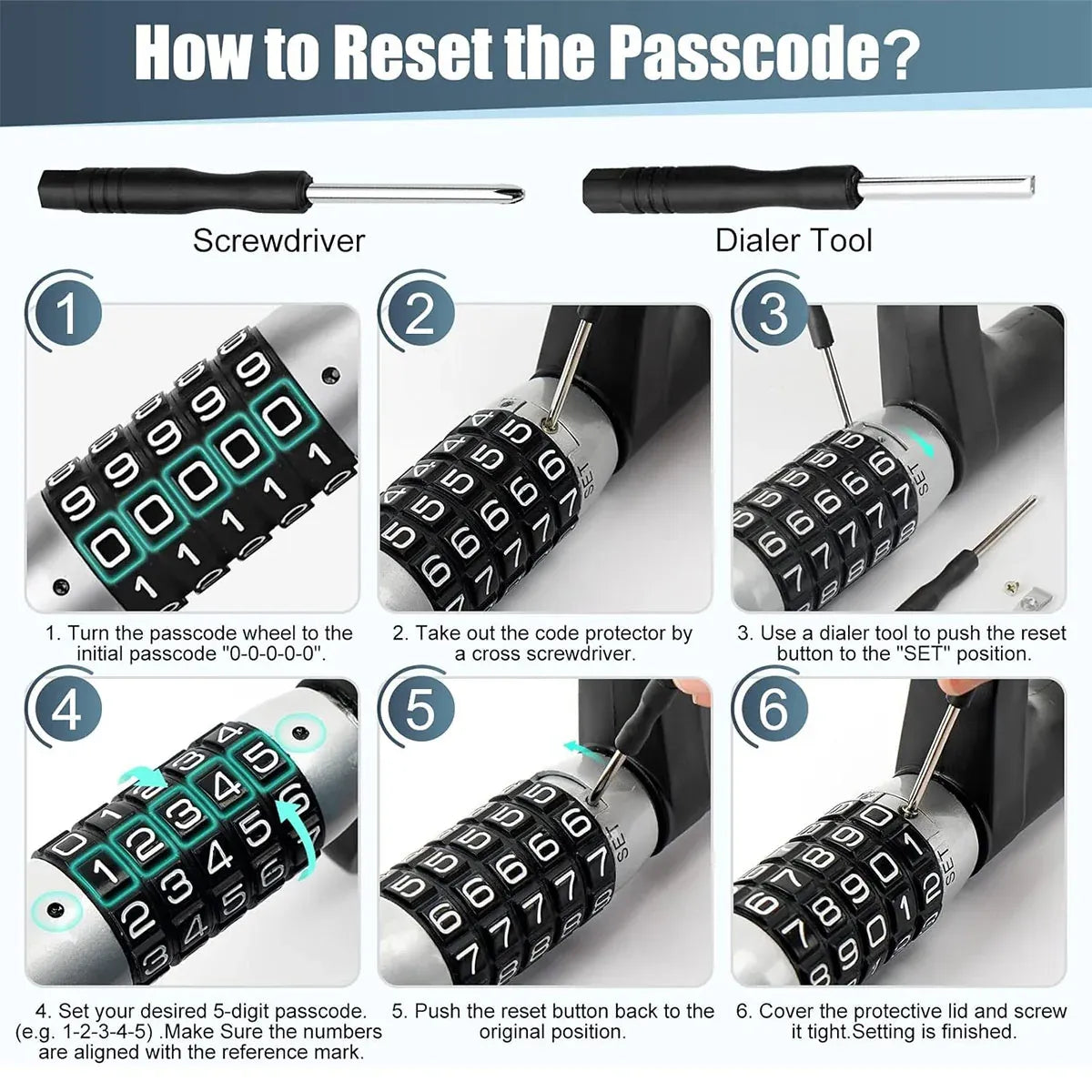 Car Steering Wheel Lock Anti Theft Security Code Lock for Vehicle Protection Use - Black