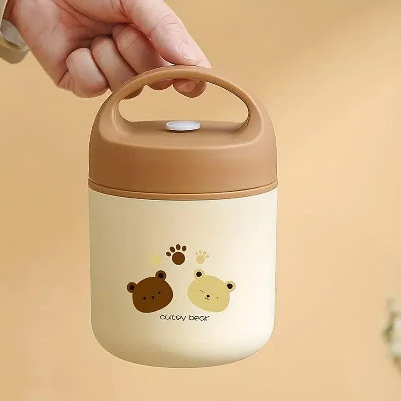 460ml Bear Insulated Soup Container Portable Box Breakfast Food Storage Box