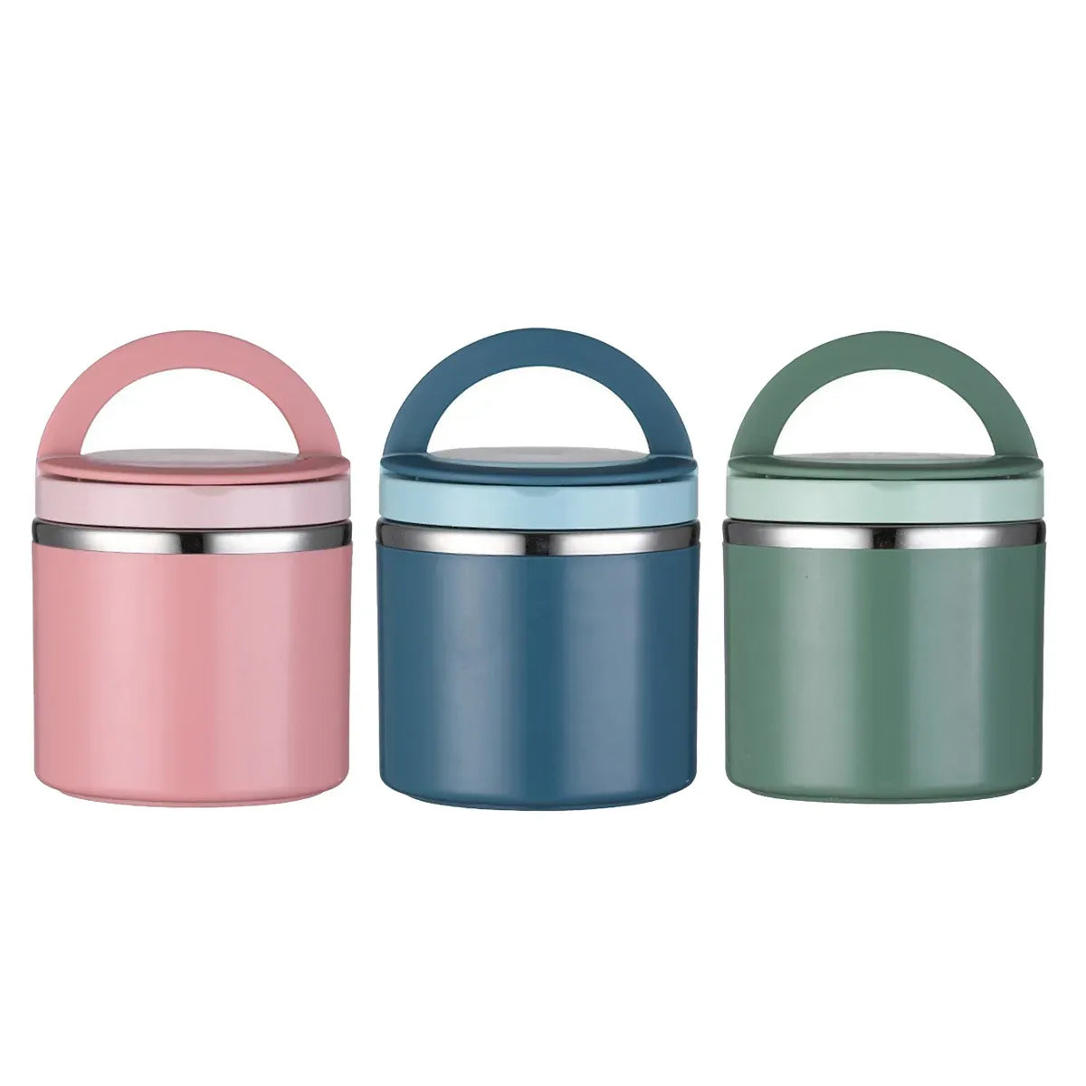 1L Large Capacity Stainless Steel Insulated Lunch Box Food Container Durable - Green
