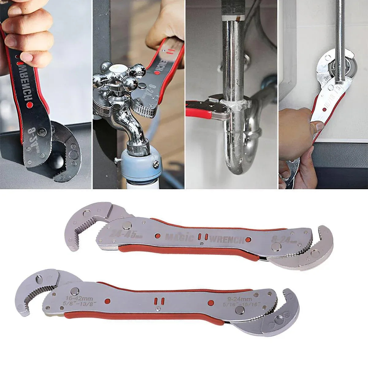 9-45mm Adjustable Wrench Wrench Multifunction Tool Quick Grip Universal Spanner