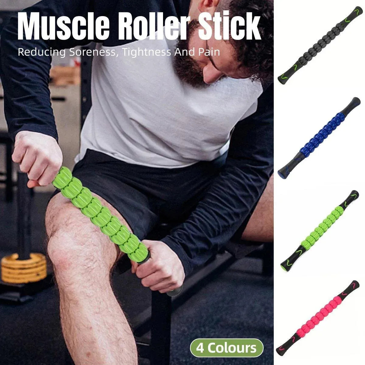 Muscle Massage Sticks Fitness Sport Fascia Rods High Strength Relaxation Roller - Blue