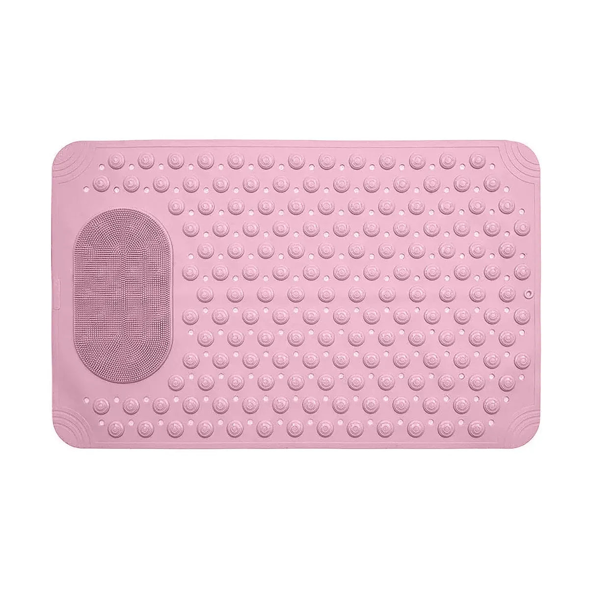 Non Slip Floor Pad Bathroom Tub Mat Bath Shower Mat with Round Massage Point - Pink