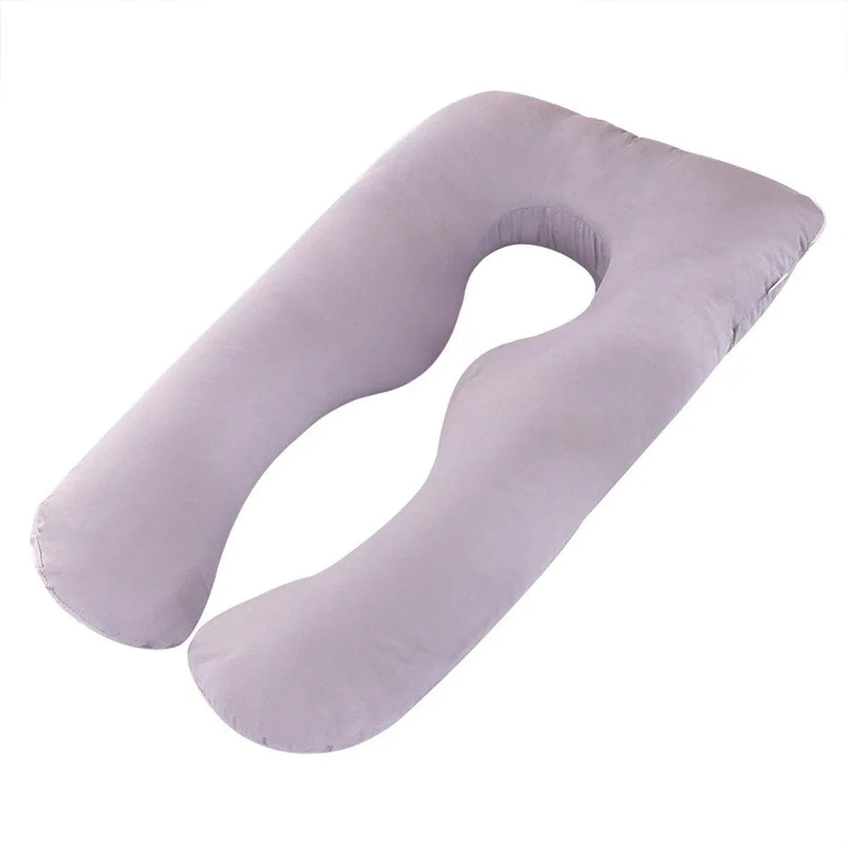 U-shaped All-Cotton Maternity Pillow Multifunctional Lumbar Side Sleep Cushion - Grey