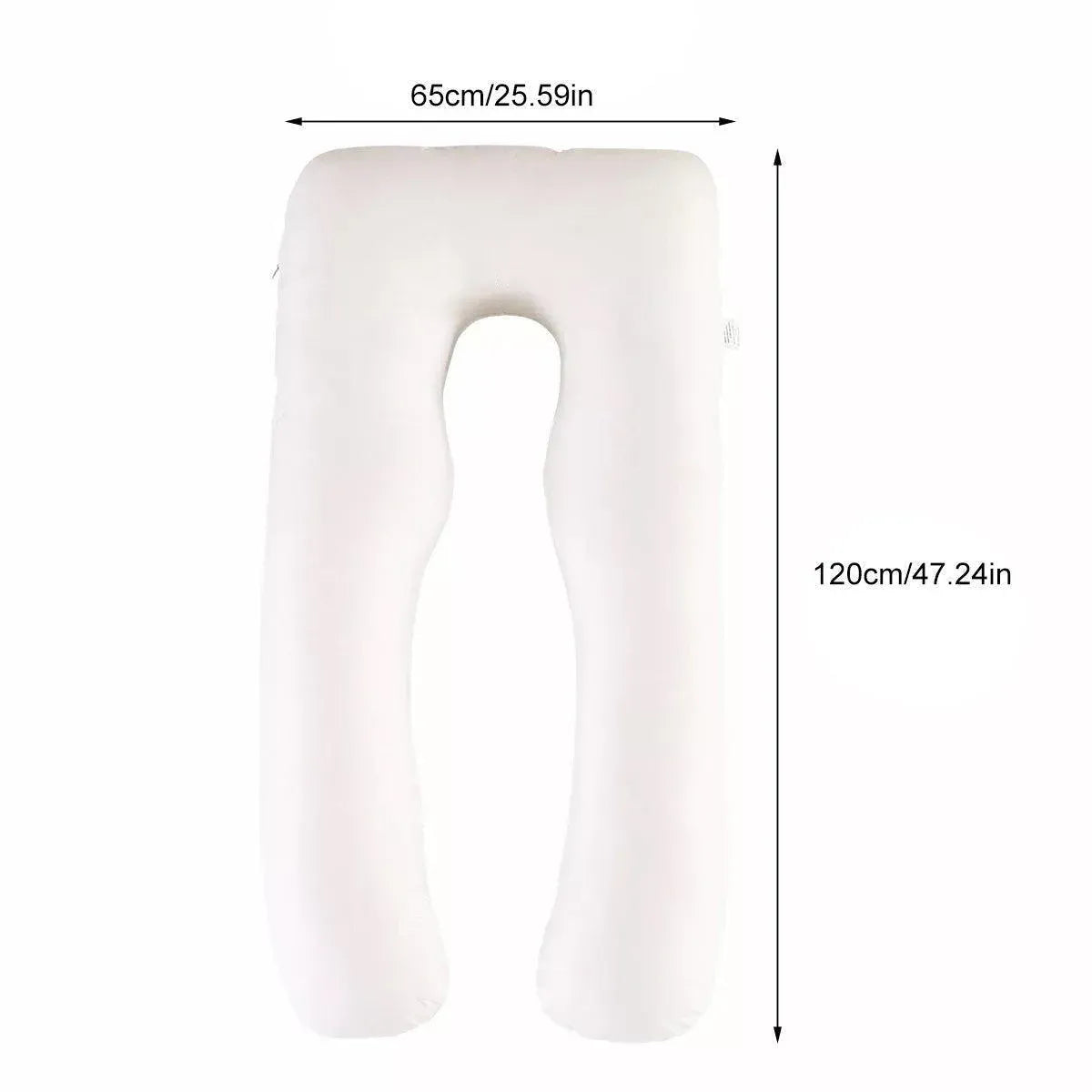 U-shaped All-Cotton Maternity Pillow Multifunctional Lumbar Side Sleep Cushion - Grey