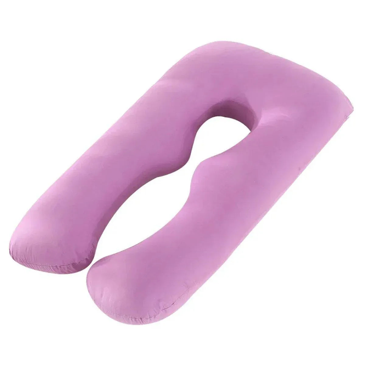 U-shaped All-Cotton Maternity Pillow Multifunctional Lumbar Side Sleep Cushion - Purple