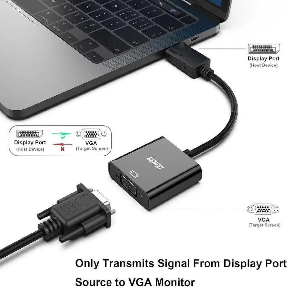 Displayport Display Port DP Male to VGA Female Video Converter Adapter Cable PC - Mini DP to VGA Adapter/