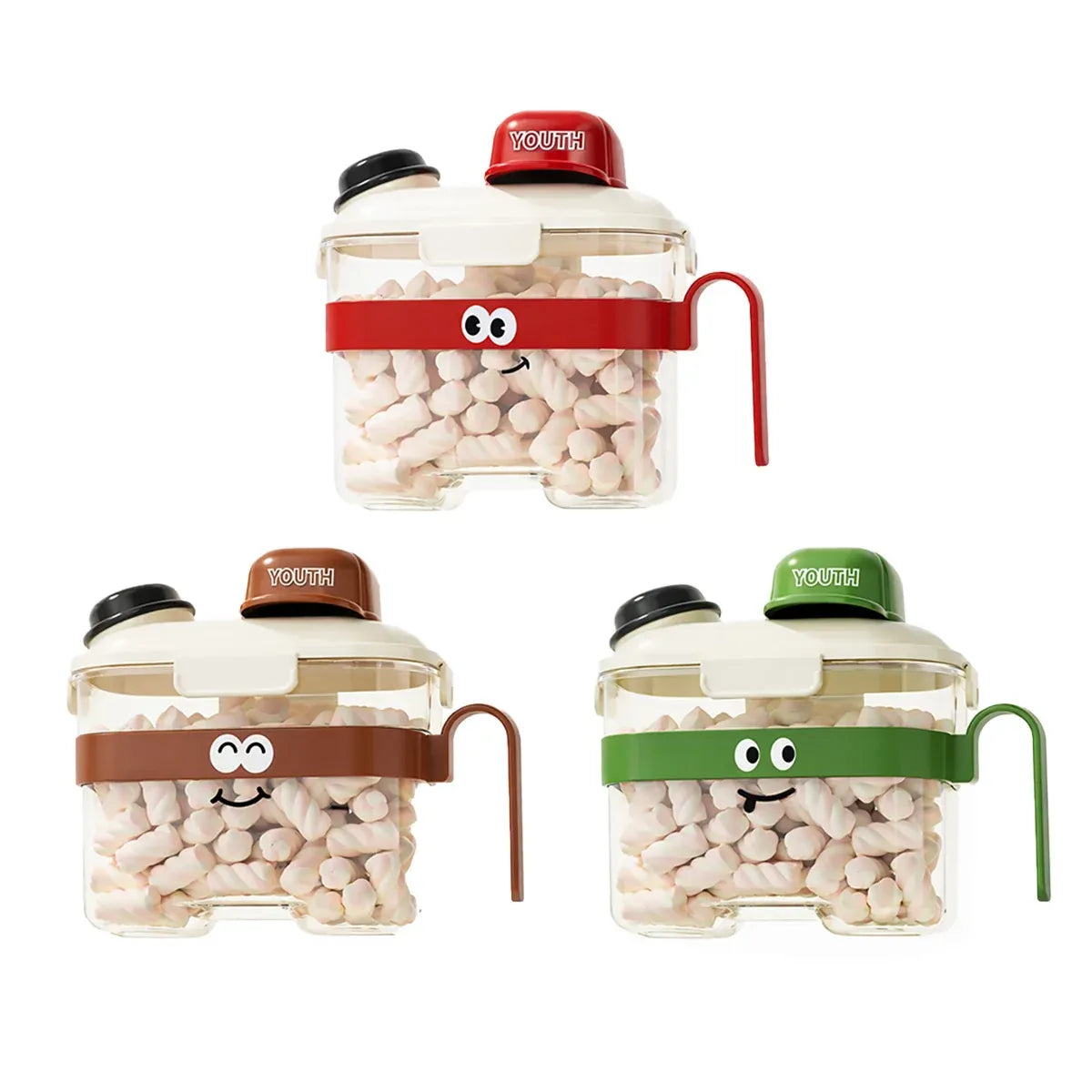 3PCS Airtight Grain Storage Container Set with Handle for Pantry