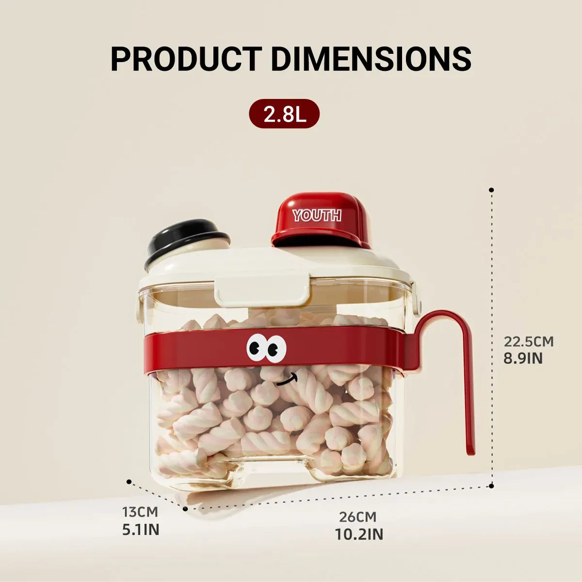 3PCS Airtight Grain Storage Container Set with Handle for Pantry