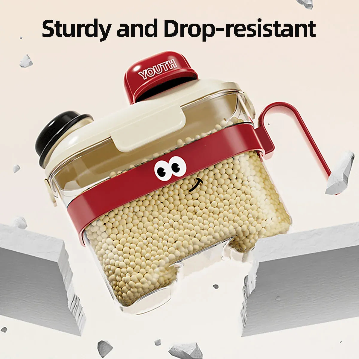 3PCS Airtight Grain Storage Container Set with Handle for Pantry