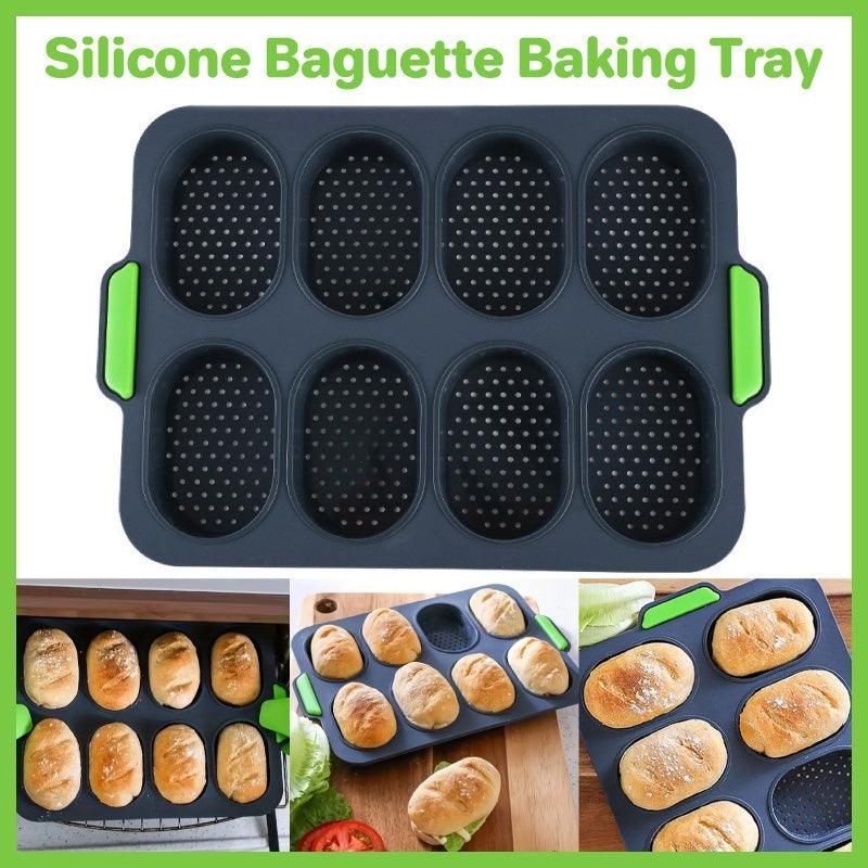 Silicone Cake Mould Oval 8 Compartment Non Stick Baking Pan Kitchen Tools Set