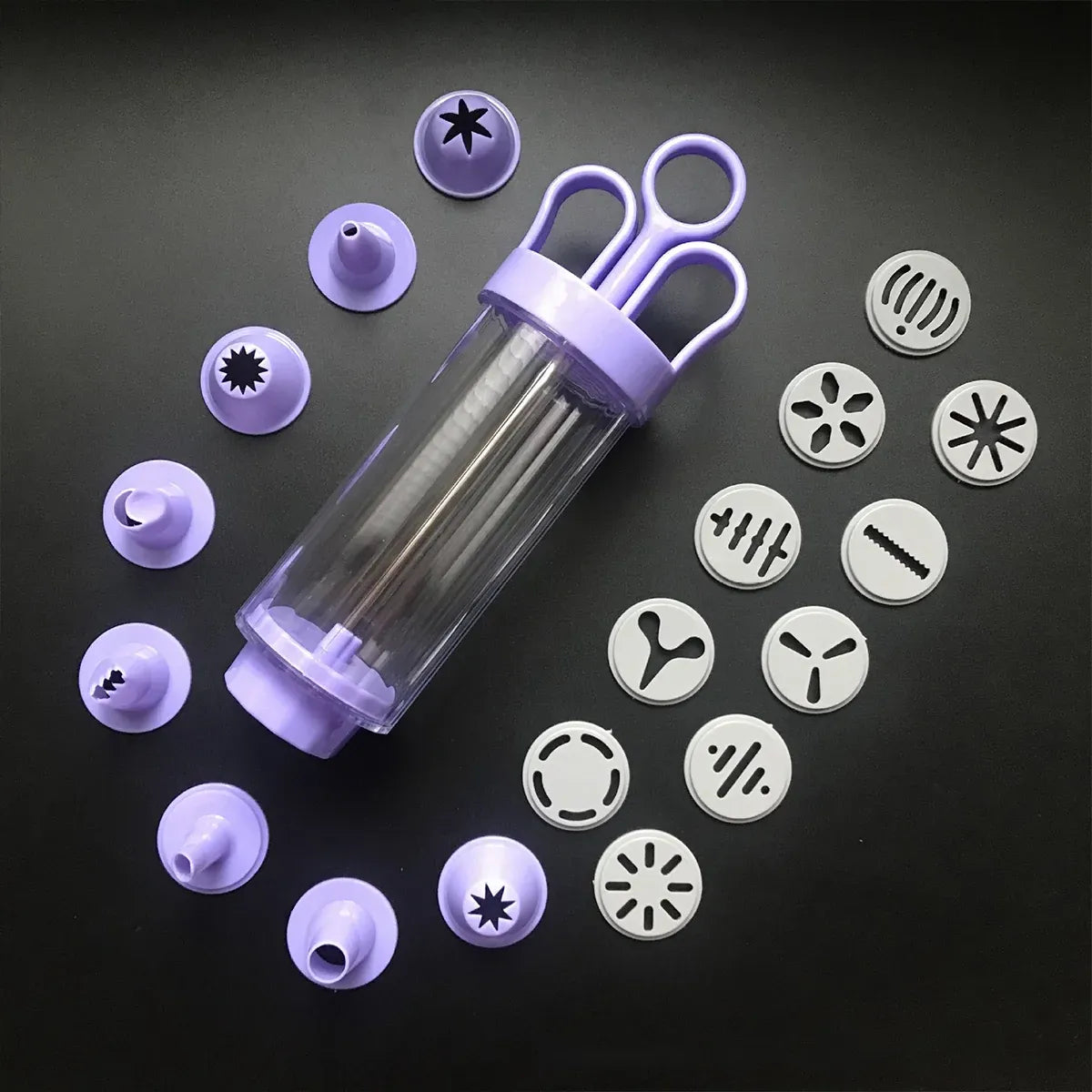 Cookie Gun With Molds Icing Piping Tool Baking Decorating Set For Cake Cupcake