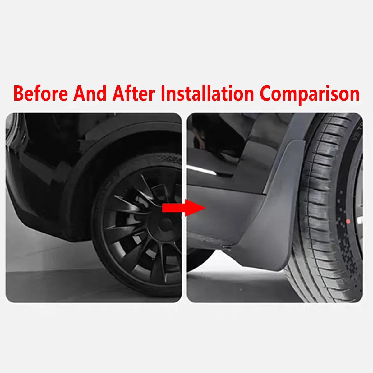 4PCS Universal Soft Rubber Fender Flares Wheel Arch Guard No Drill Car Accessories