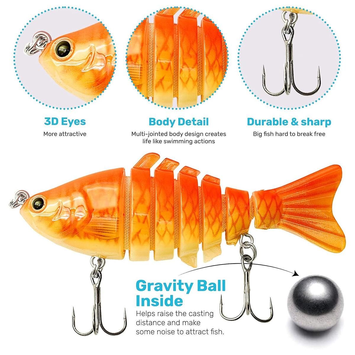 5PCS Faux Lure Set Fish Hard Fake Bait Fishing Lures Artificial Bait Tackle Gear