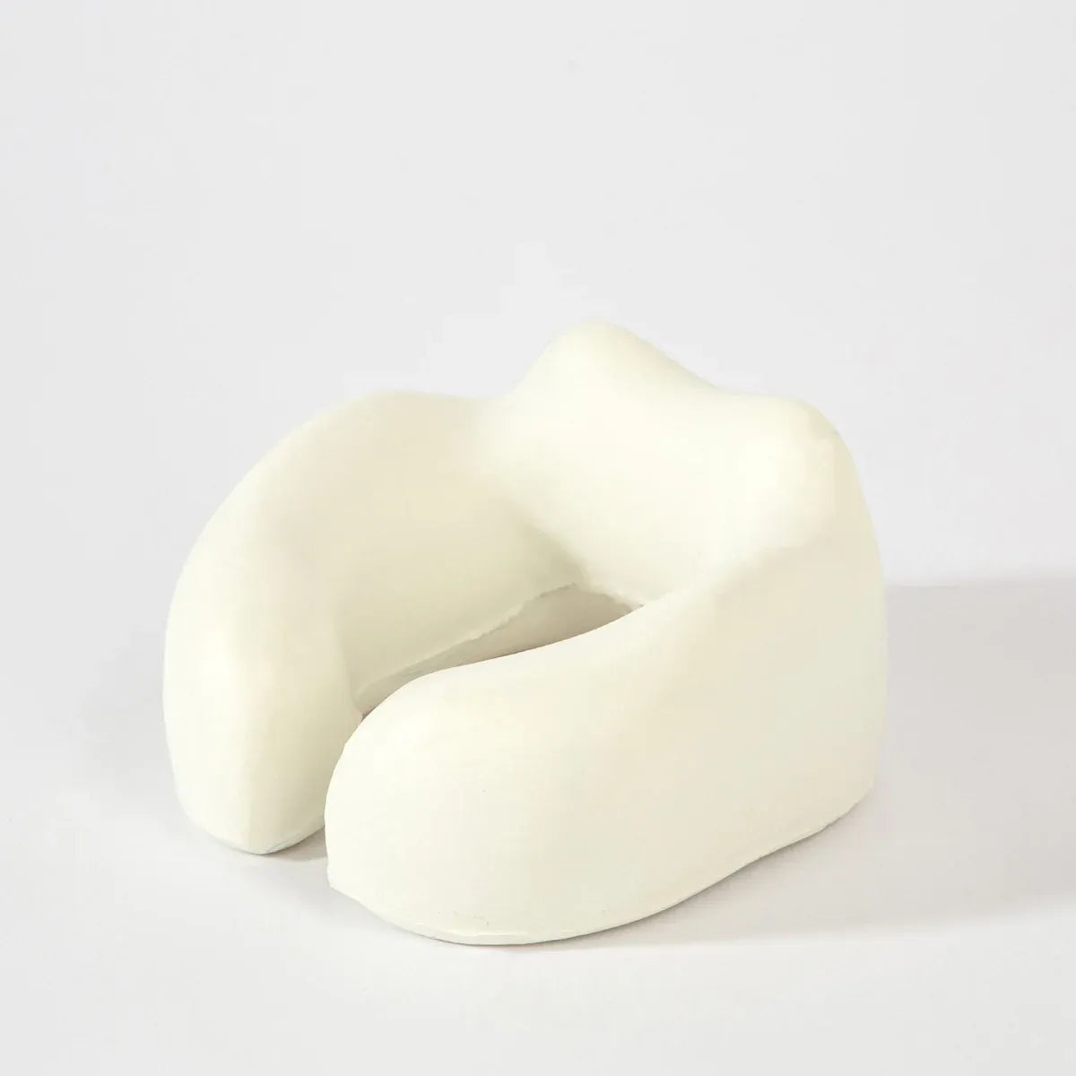 Travel Neck Pillow Memory Foam U Shape Grey Cushion for Airplane Train Support - Grey