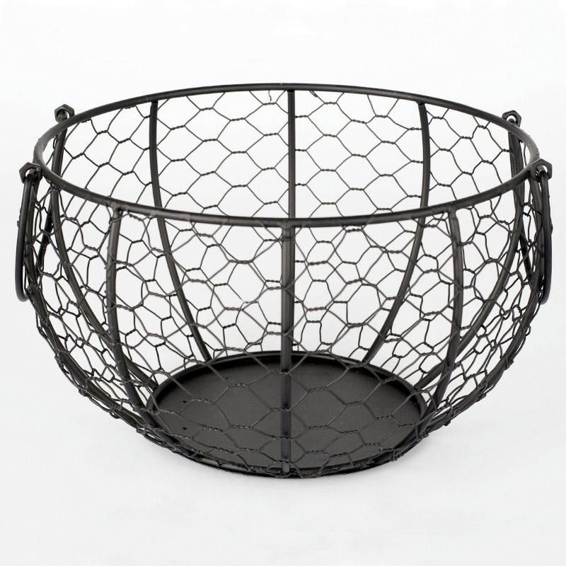 Egg Basket Fruit Storage Basket Blue Iron Basket Home Sundries Organiser Holder