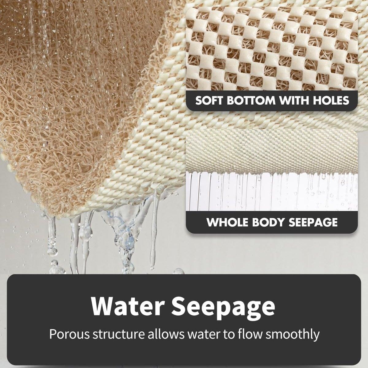 Anti Slip Bathroom Mat Non Slip Shower Floor Mat Quick Dry Soft Comfortable Rug - Beige-45x75cm