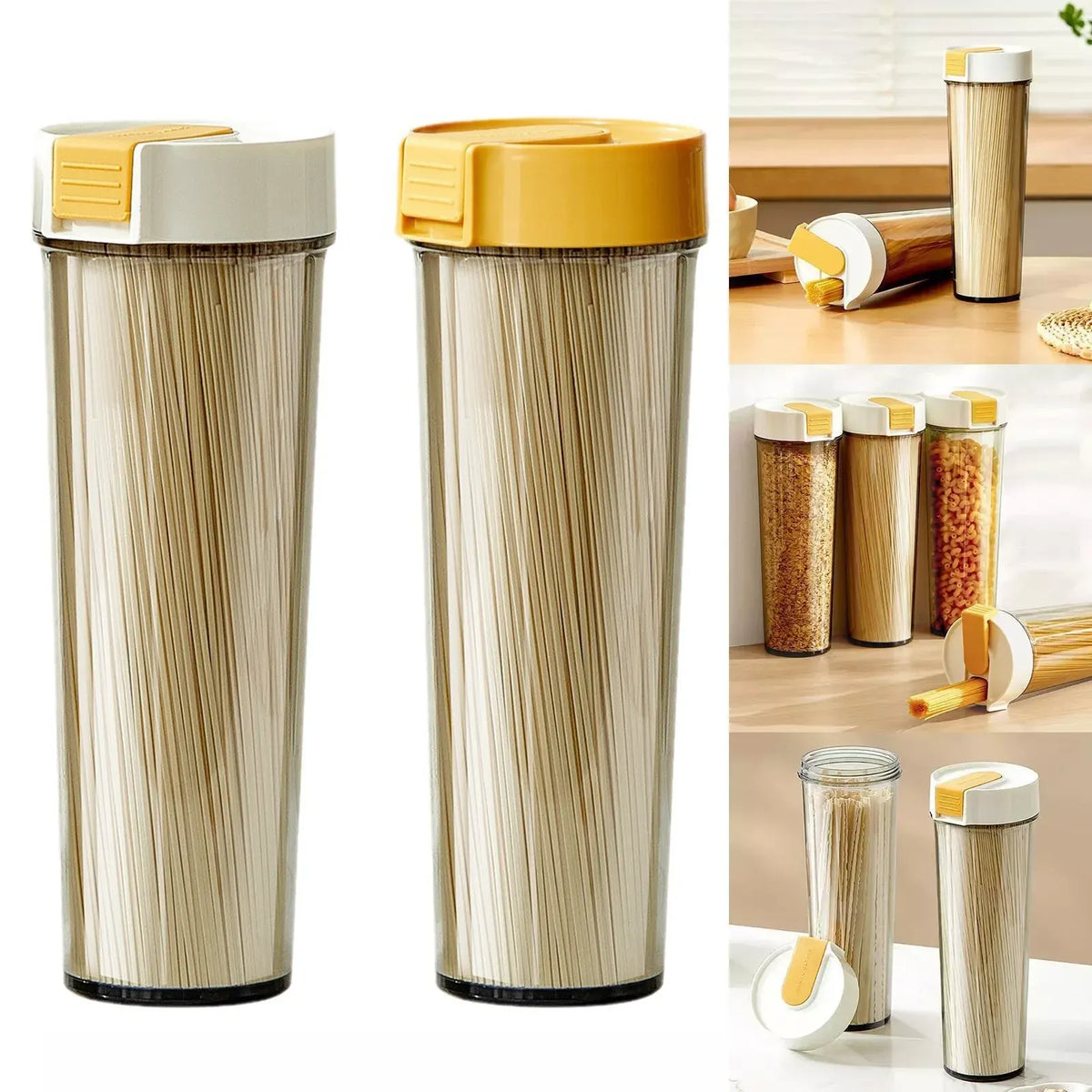 Noodle Storage Box Storage Storage Cylinder Kitchen Noodle Container Airtight - White