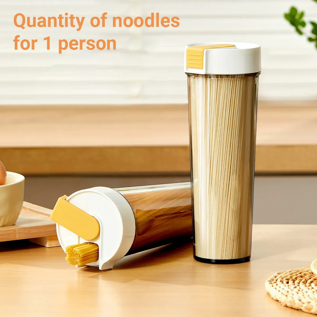 Noodle Storage Box Storage Storage Cylinder Kitchen Noodle Container Airtight - White