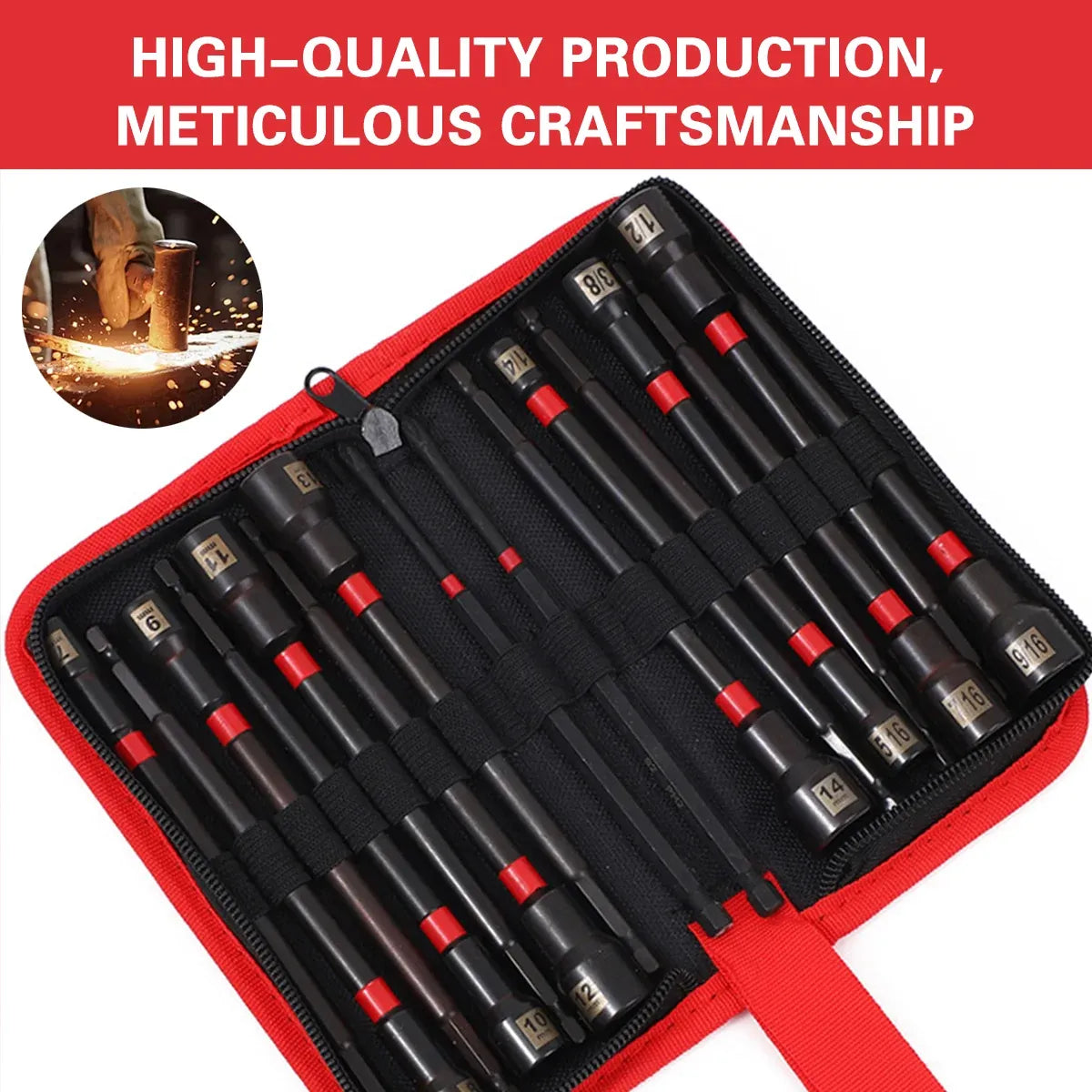 Strong Grip Screwdriver Bit Set 16 Piece Electric Drill Sleeve Portable Tool Kit