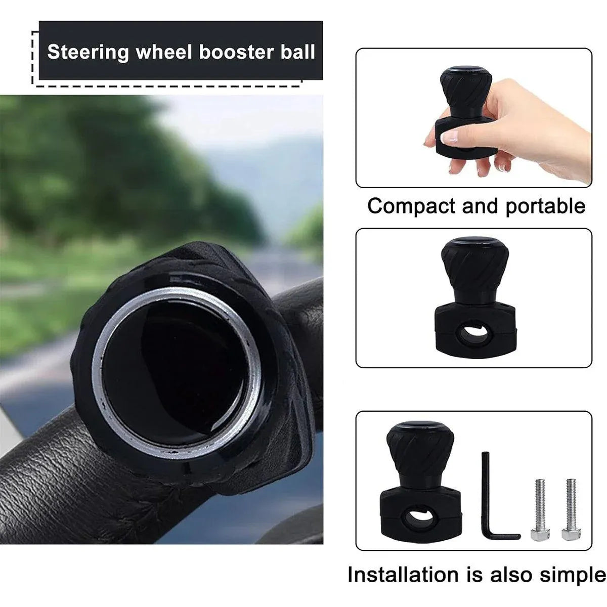 Car Steering Wheel Opening Aid Grip Tool Easy Access Helper Device for Vehicle