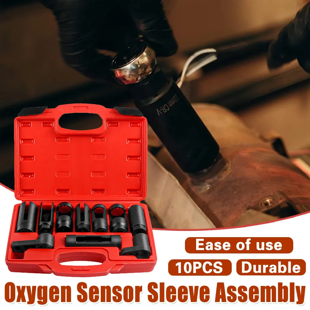 10pcs Car Truck Oxygen Sensor Removal Tool Wrench Repair Kit Auto Tools Set