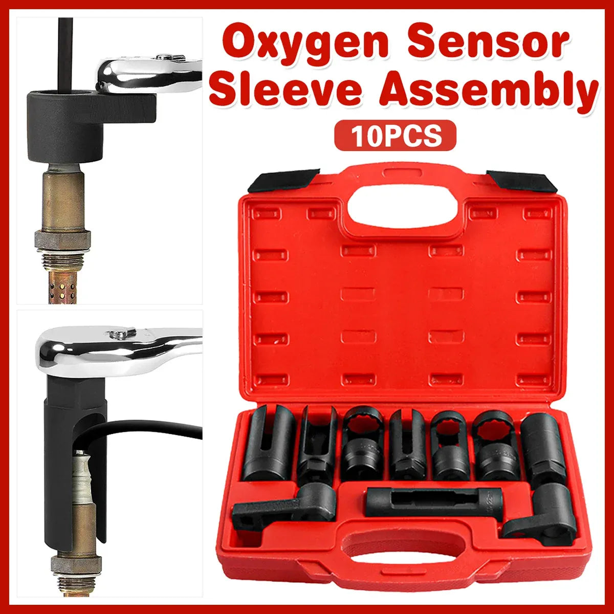 10pcs Car Truck Oxygen Sensor Removal Tool Wrench Repair Kit Auto Tools Set