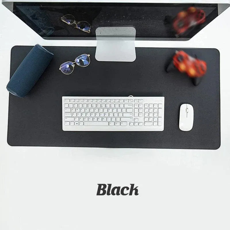 Large Leather Gaming Mouse Pad Waterproof Desk Keyboard Mat 120 x 60cm - Dark Blue