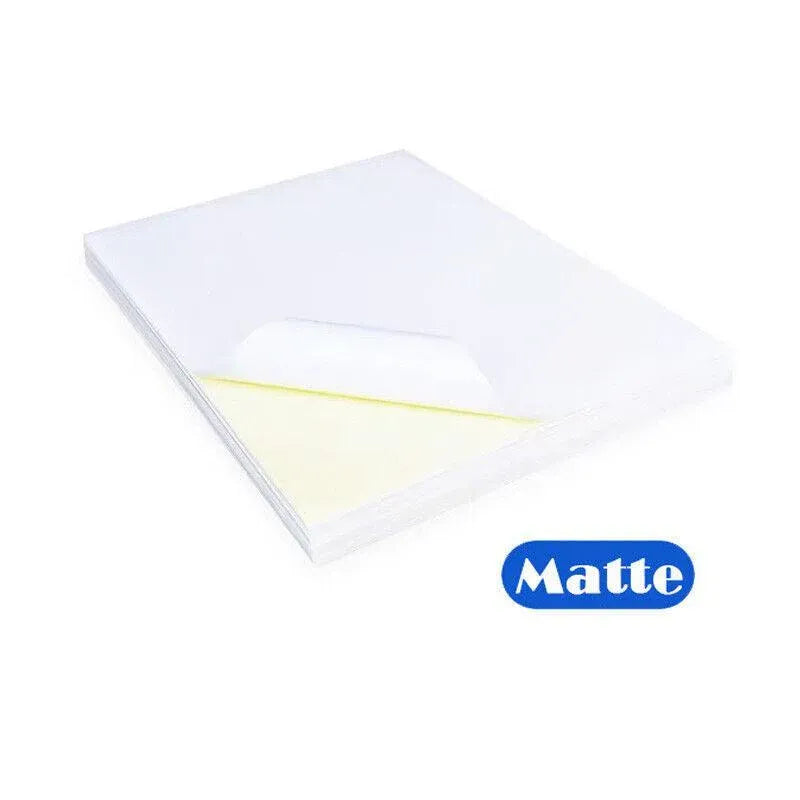 A4 Self Adhesive Sticker Paper Sheet Label Laser Inkjet Print Mailing Address - Brown Kraft*100 PCS