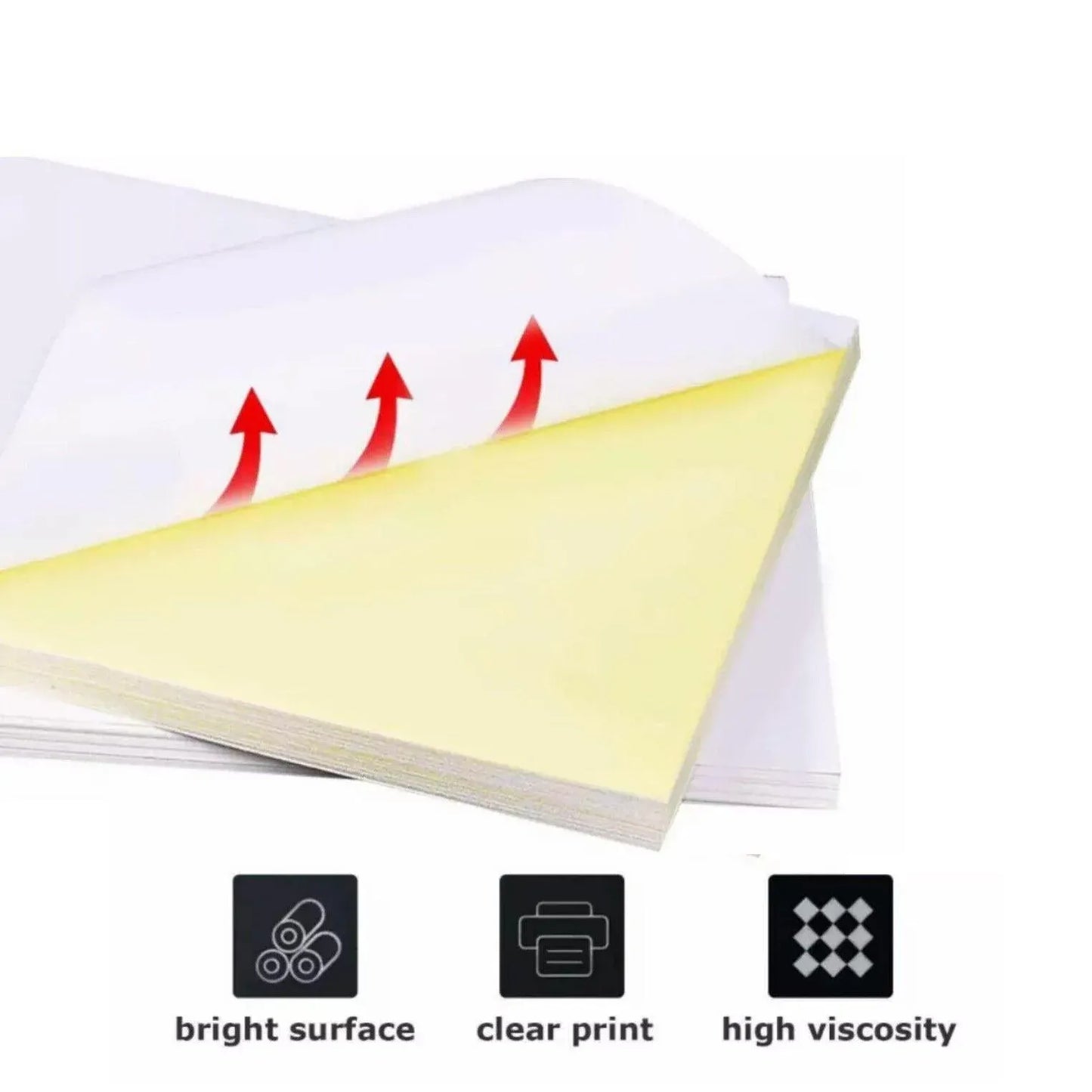 A4 Self Adhesive Sticker Paper Sheet Label Laser Inkjet Print Mailing Address - White Matte 2x2 *100 PCS