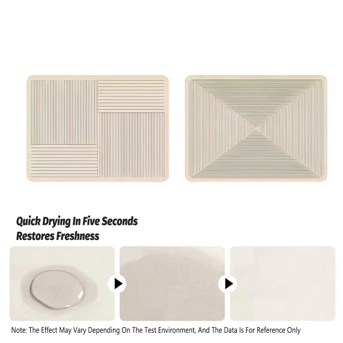 2PCS Kitchen Absorbent Pad Heat Insulation Mat Anti Slip Draining Pad Countertop - Type A