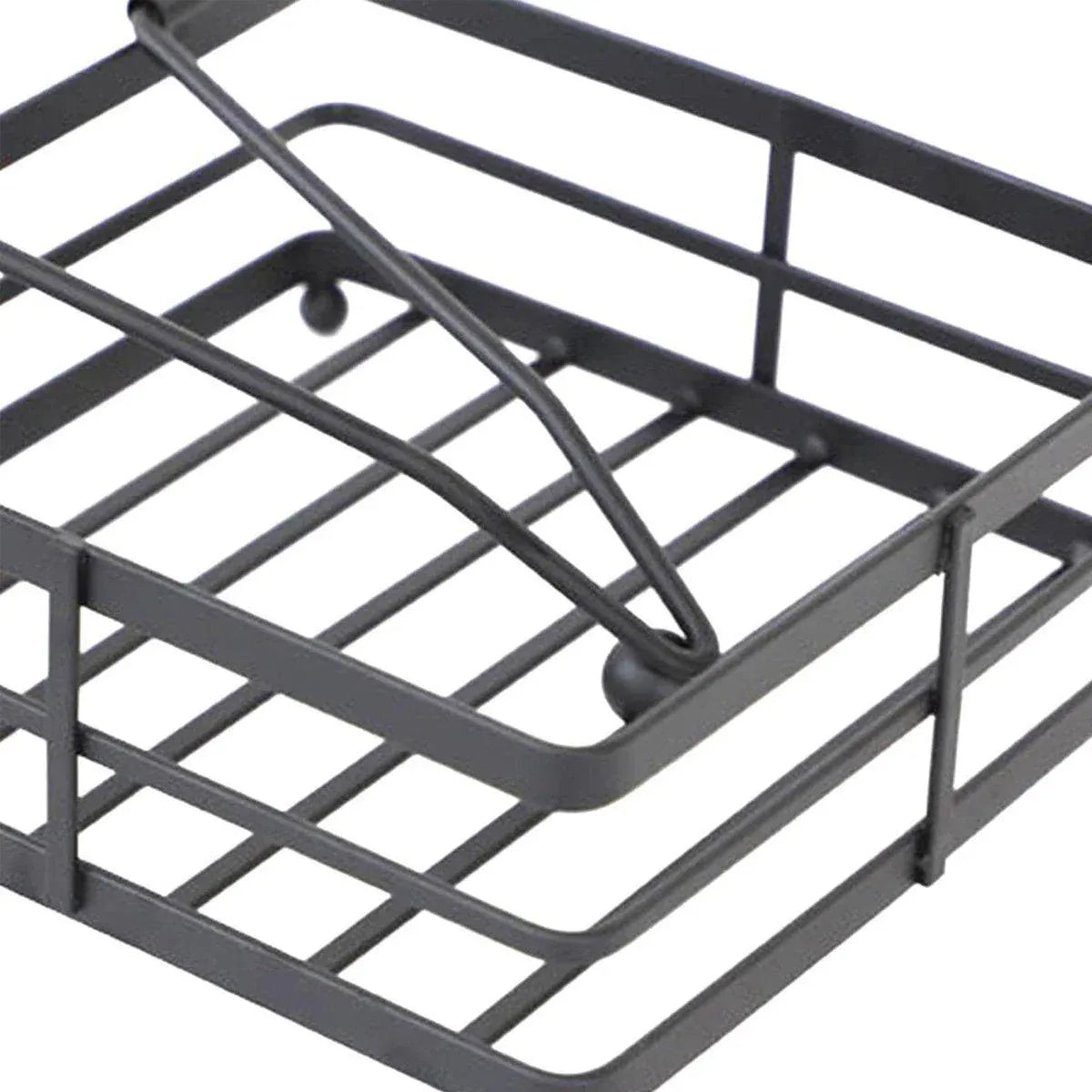 2PCS Black Wrought Iron Napkin Holder Square Tissue Rack for Home Kitchen Decor