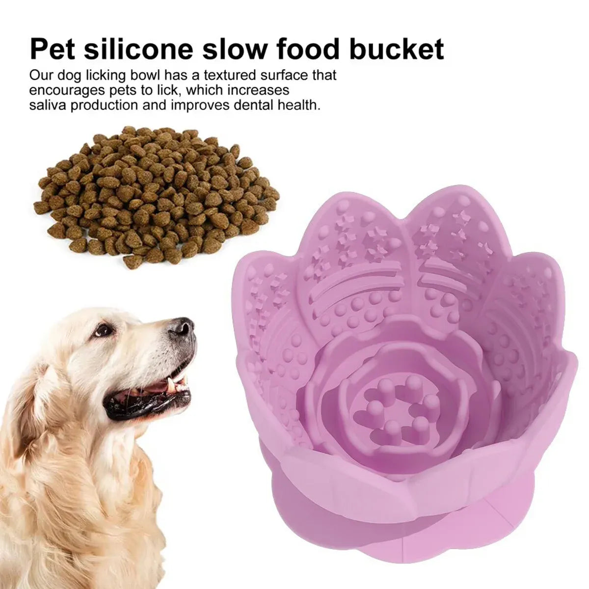 Shape Food Grade Material Dog Slow Feeder Bowl Non Slip Promote Healthy Eating