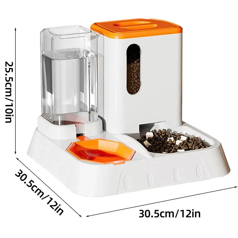 Pet Water Dispenser Automatic Feeder Bowl Cat Dog Drinking Fountain Food Feeding - Blue