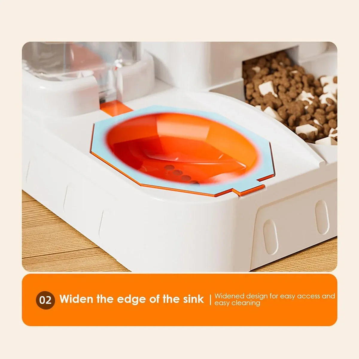 Pet Water Dispenser Automatic Feeder Bowl Cat Dog Drinking Fountain Food Feeding - Blue