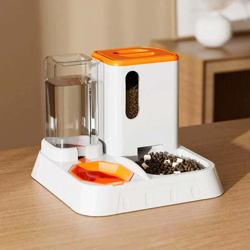 Pet Water Dispenser Automatic Feeder Bowl Cat Dog Drinking Fountain Food Feeding - Blue