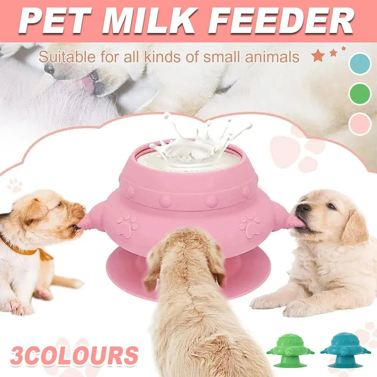 Silicone Pet Feeding Device Anti-choking Bionic Breast-feeding Water Feeder - Green
