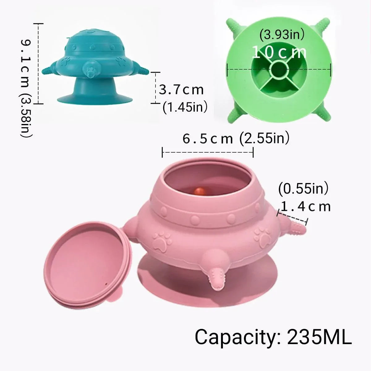 Silicone Pet Feeding Device Anti-choking Bionic Breast-feeding Water Feeder - Green
