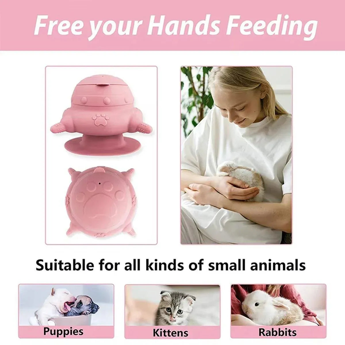 Silicone Pet Feeding Device Anti-choking Bionic Breast-feeding Water Feeder - Green