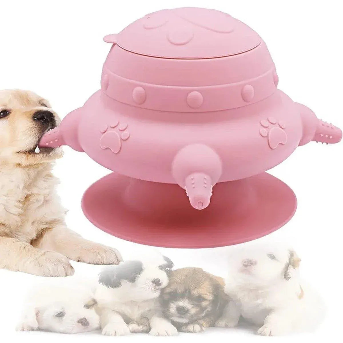 Silicone Pet Feeding Device Anti-choking Bionic Breast-feeding Water Feeder - Green