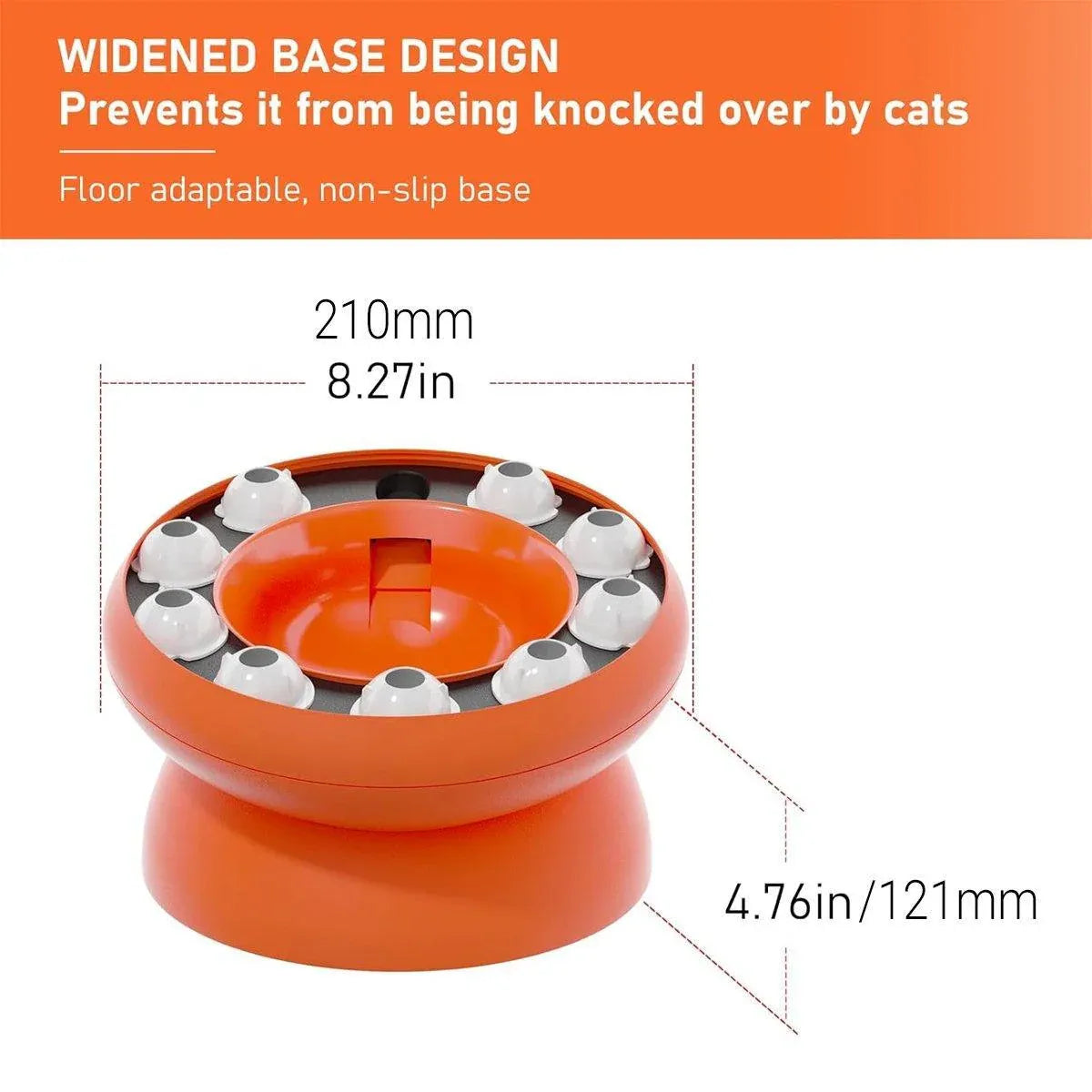 Pet Slow Feeder Interactive Cat Dog Food Dispenser Puzzle Toy for Healthy Eating - Pink