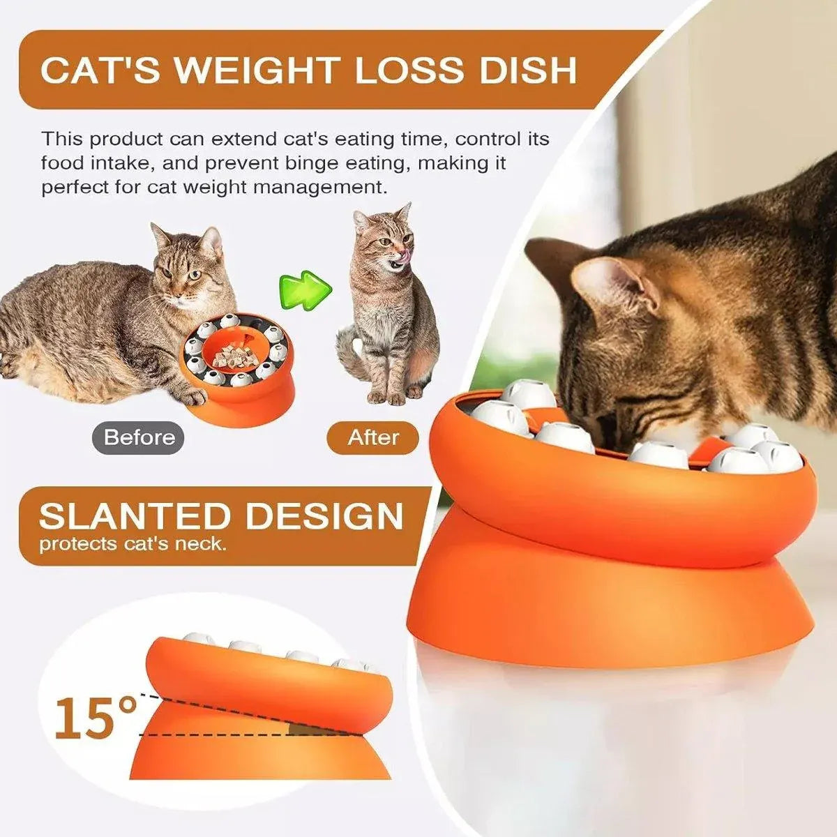 Pet Slow Feeder Interactive Cat Dog Food Dispenser Puzzle Toy for Healthy Eating - Pink