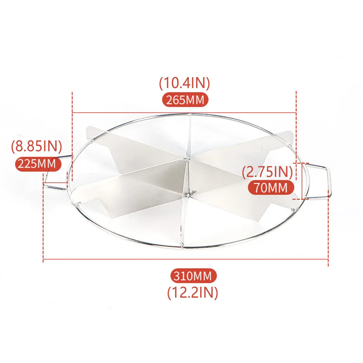 Round Pizza Cake Cutter Stainless Steel Pie Divider for Even Equal Slices Use