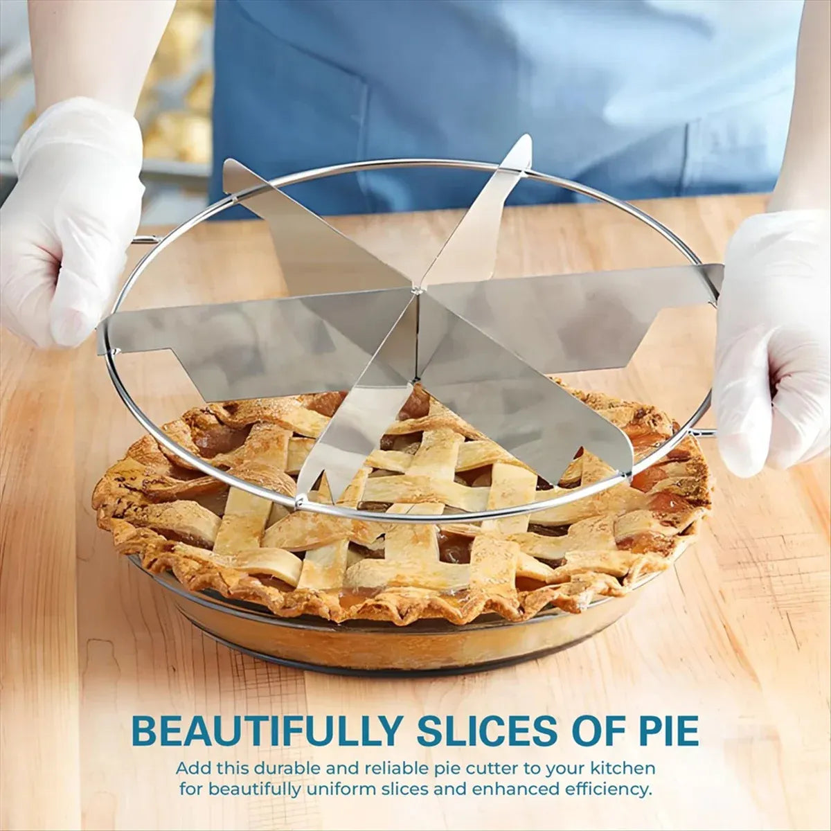 Round Pizza Cake Cutter Stainless Steel Pie Divider for Even Equal Slices Use