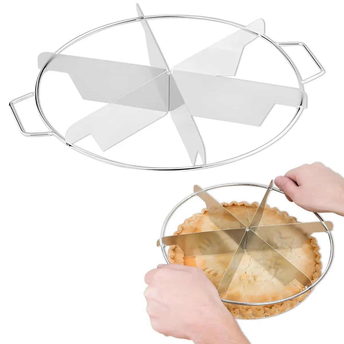 Round Pizza Cake Cutter Stainless Steel Pie Divider for Even Equal Slices Use