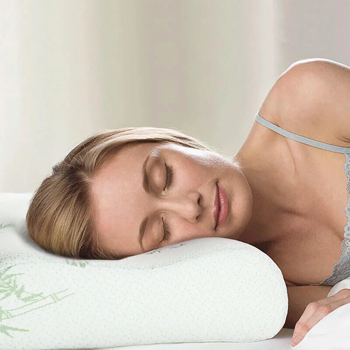 1/2PCS Memory Foam Neck Pillow Wavy Contour Slow Rebound Pillow - 55x35x11cm-1pc