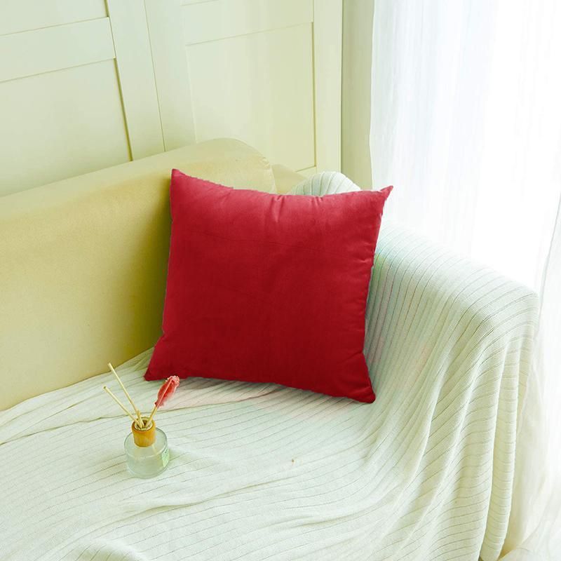 45cm*45cm Multicoloured Plain Solid Colour Cushion Cover Decorative Pillow Case - Beige